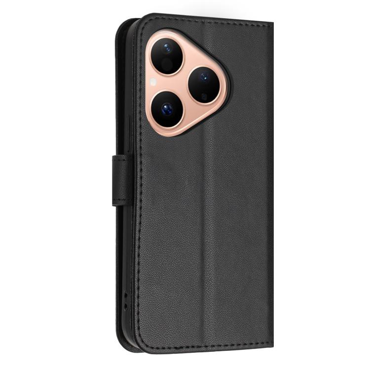 For Huawei Pura 80 5G Glitter Butterfly Zipper Vegan Leather Phone Case with Wrist Strap