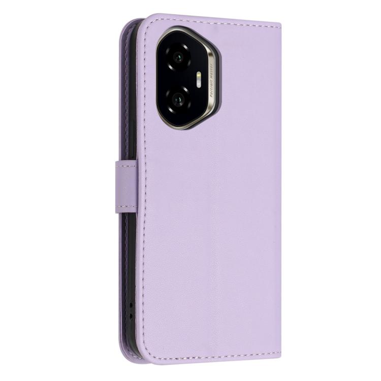 For Honor 300 5G Glitter Butterfly Zipper Vegan Leather Phone Case with Wrist Strap