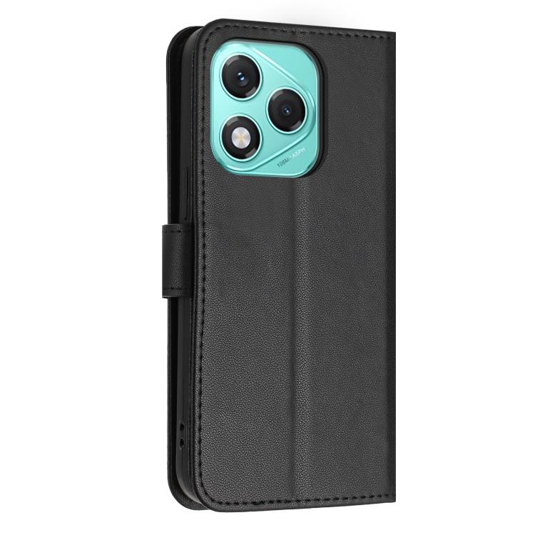For Honor 400 Lite 5G Global Glitter Butterfly Zipper Vegan Leather Phone Case with Wrist Strap