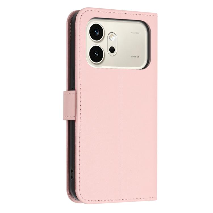 For Honor 600 / 600 Pro Global Glitter Butterfly Zipper Vegan Leather Phone Case with Wrist Strap