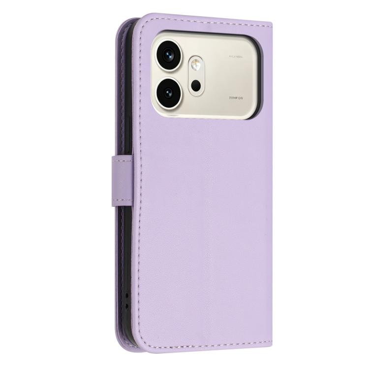 For Honor 600 / 600 Pro Global Glitter Butterfly Zipper Vegan Leather Phone Case with Wrist Strap