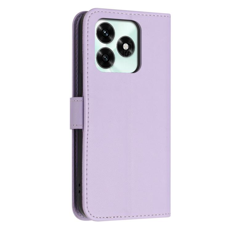 For Honor X5c / X5c Plus 4G Global Glitter Butterfly Zipper Vegan Leather Phone Case with Wrist Strap