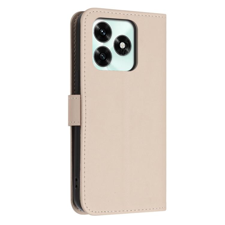 For Honor X5c / X5c Plus 4G Global Glitter Butterfly Zipper Vegan Leather Phone Case with Wrist Strap