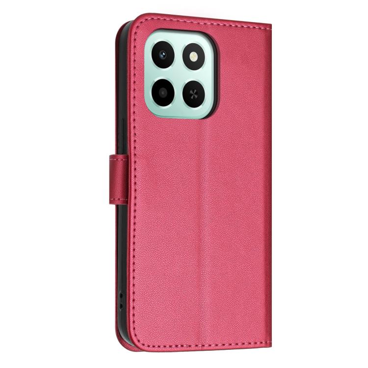 For Honor X6c / X5b 4G Global Glitter Butterfly Zipper Vegan Leather Phone Case with Wrist Strap