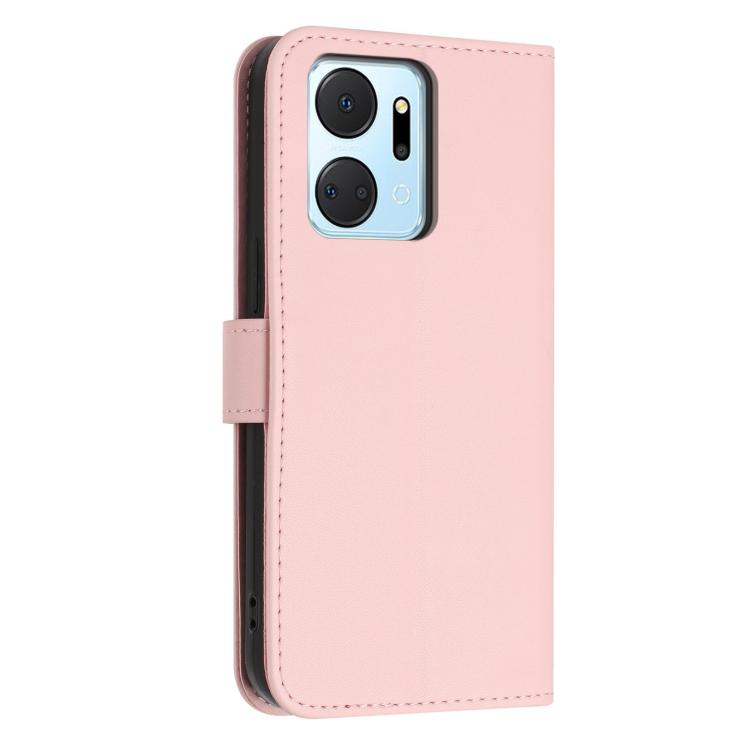 For Honor X7a 4G / Play7T 5G Glitter Butterfly Zipper Vegan Leather Phone Case with Wrist Strap