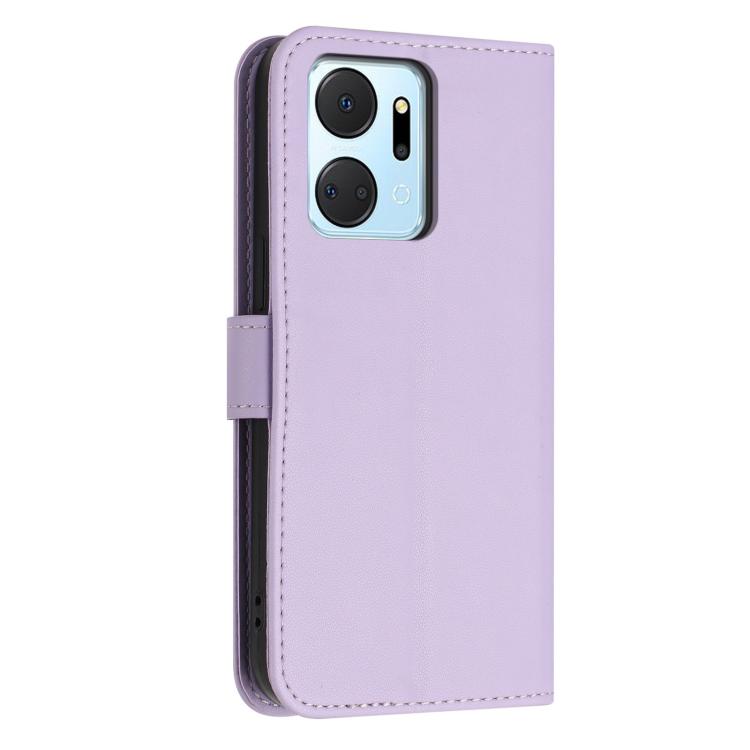 For Honor X7a 4G / Play7T 5G Glitter Butterfly Zipper Vegan Leather Phone Case with Wrist Strap
