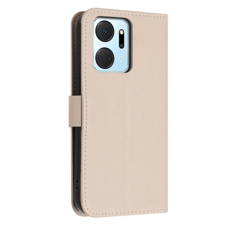 For Honor X7a 4G / Play7T 5G Glitter Butterfly Zipper Vegan Leather Phone Case with Wrist Strap