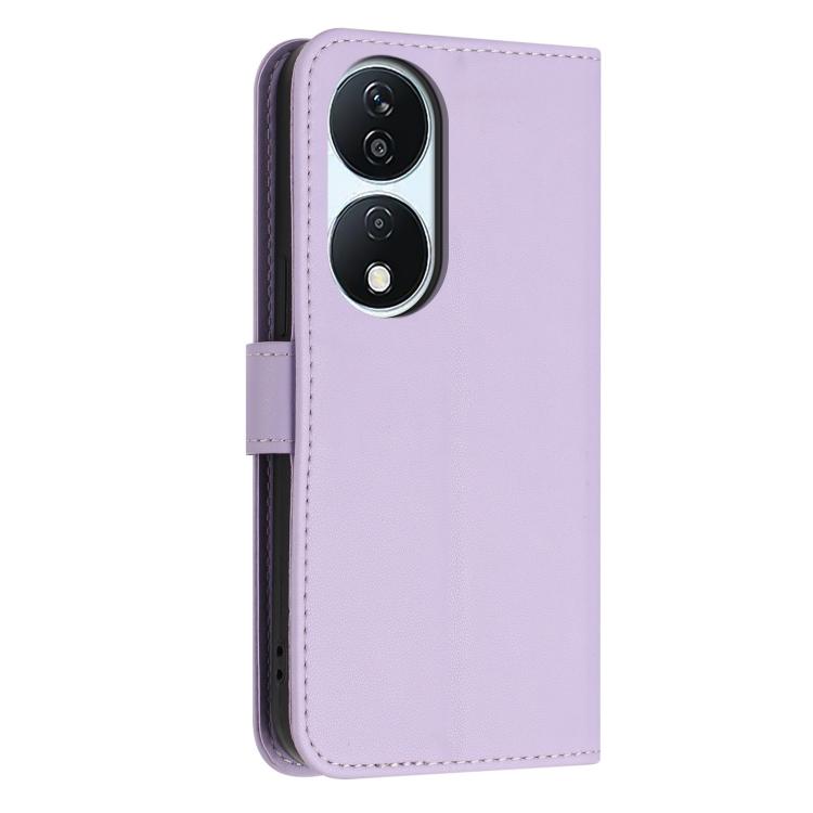 For Honor X7b 5G / 4G Global Glitter Butterfly Zipper Vegan Leather Phone Case with Wrist Strap