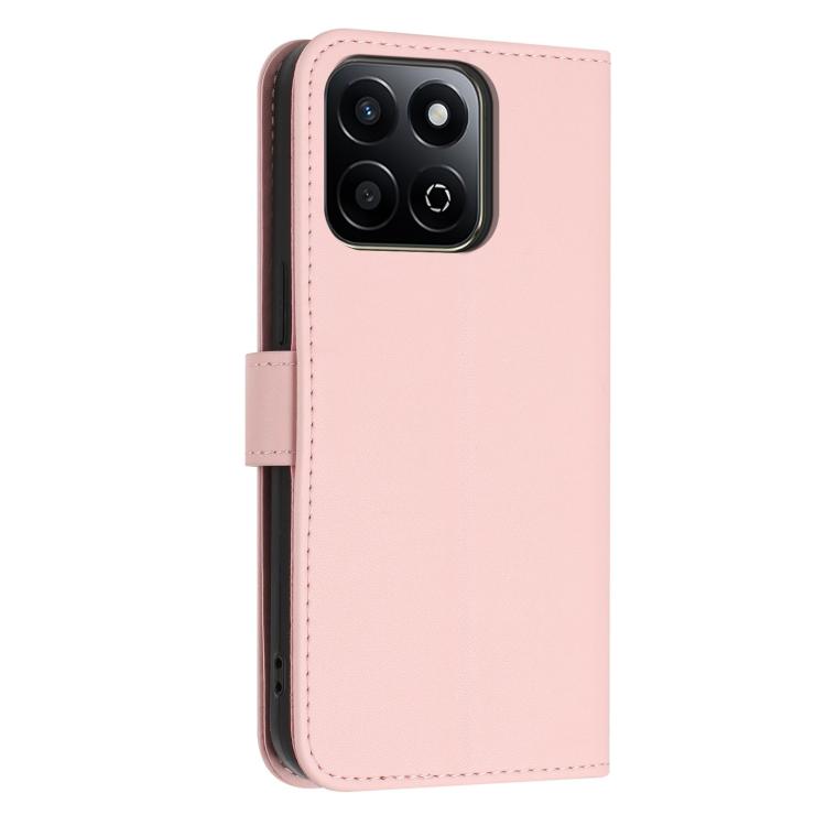 For Honor X7c 4G / 200 Smart 5G Global Glitter Butterfly Zipper Vegan Leather Phone Case with Wrist Strap