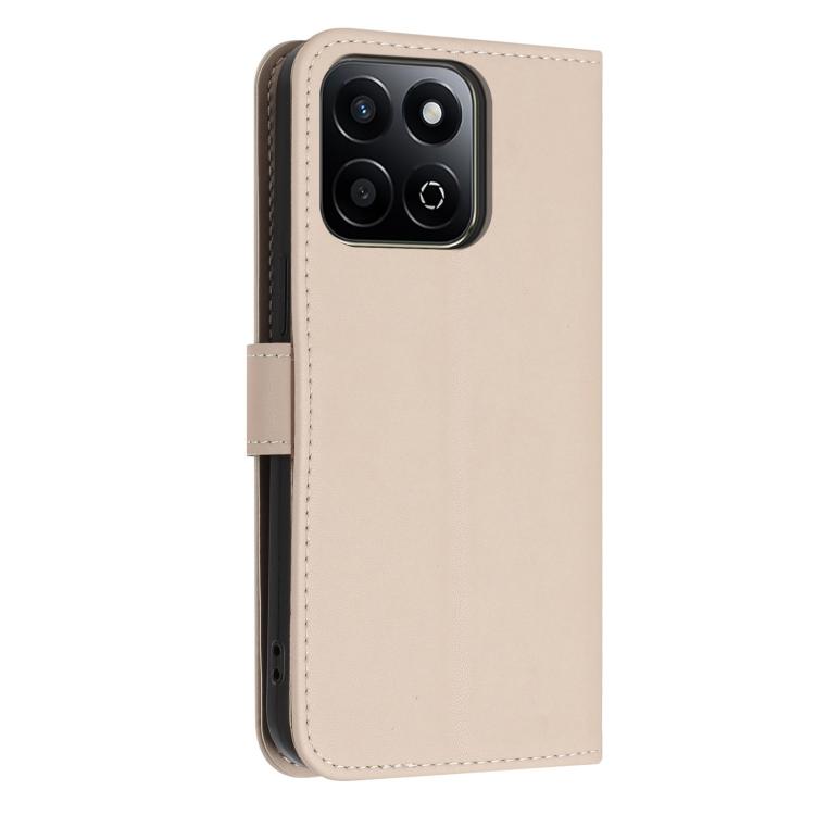 For Honor X7c 4G / 200 Smart 5G Global Glitter Butterfly Zipper Vegan Leather Phone Case with Wrist Strap