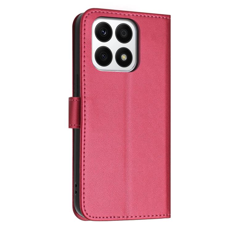 For Honor X8a 5G / X8 5G Global Glitter Butterfly Zipper Vegan Leather Phone Case with Wrist Strap