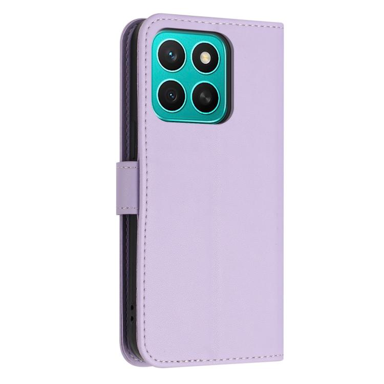 For Honor X8c 4G Global Glitter Butterfly Zipper Vegan Leather Phone Case with Wrist Strap