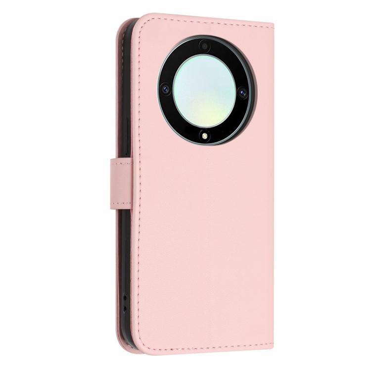 For Honor X9a 5G / X40 5G Glitter Butterfly Zipper Vegan Leather Phone Case with Wrist Strap