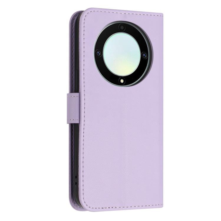 For Honor X9b / Magic6 Lite 5G Global Glitter Butterfly Zipper Vegan Leather Phone Case with Wrist Strap