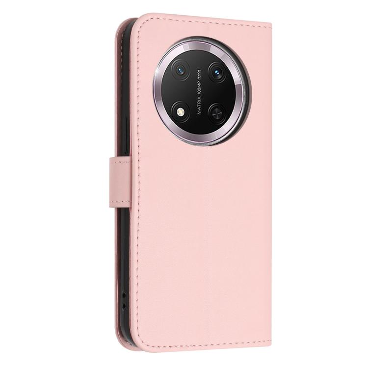For Honor X9c 5G Global / Magic7 Lite Glitter Butterfly Zipper Vegan Leather Phone Case with Wrist Strap