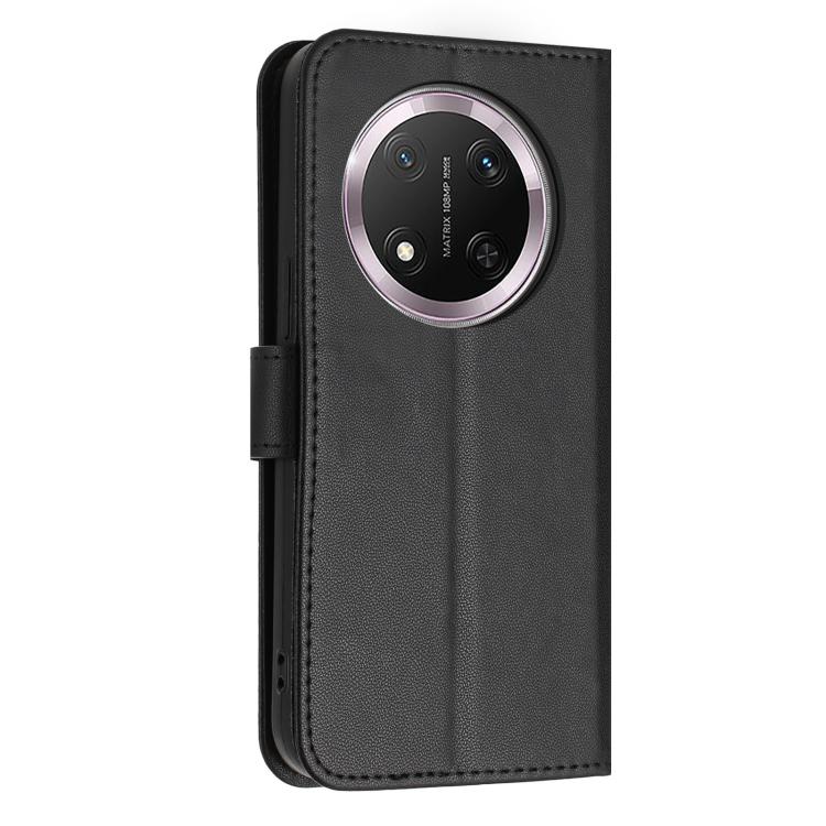 For Honor X9c 5G Global / Magic7 Lite Glitter Butterfly Zipper Vegan Leather Phone Case with Wrist Strap