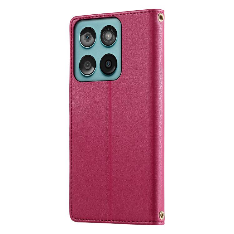 For Motorola Edge 60 Fusion Cute Cats Magnetic Closure Vegan Leather Phone Case with Strap