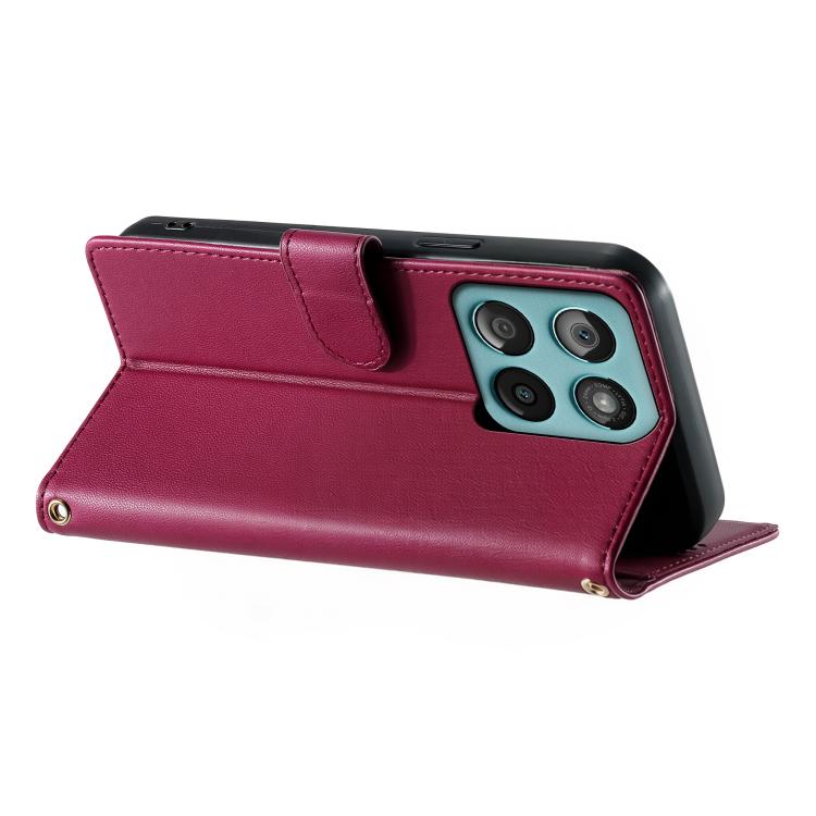 For Motorola Edge 60 Fusion Cute Cats Magnetic Closure Vegan Leather Phone Case with Strap