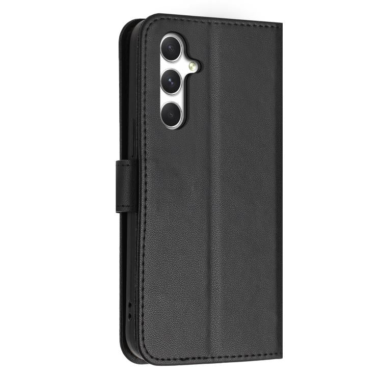 For Galaxy S23 FE 5G Glitter Butterfly Zipper Vegan Leather Phone Case with Wrist Strap