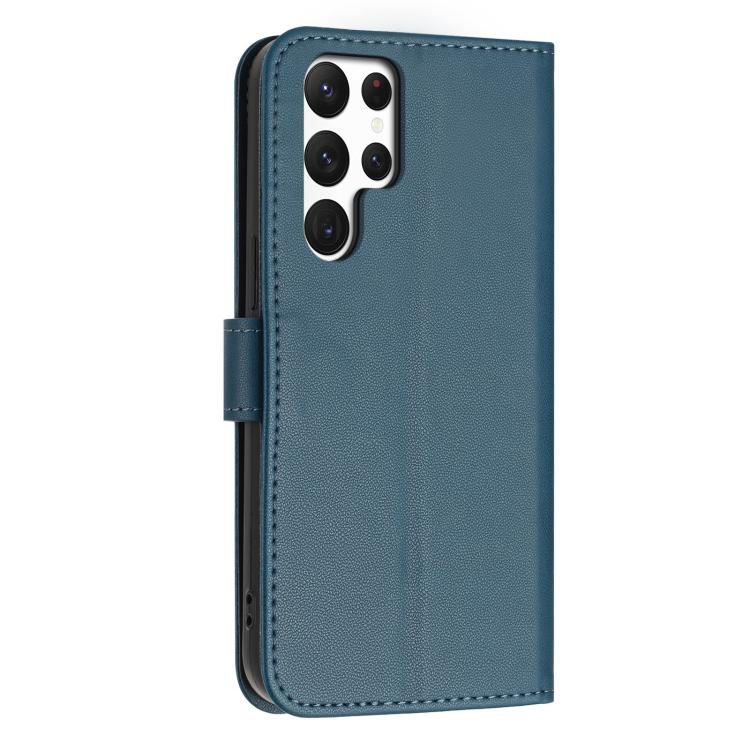 For Galaxy S23 Ultra 5G Glitter Butterfly Zipper Vegan Leather Phone Case with Wrist Strap