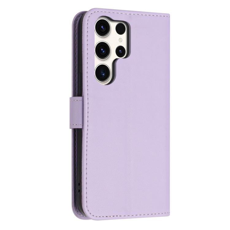For Galaxy S24 Ultra 5G Glitter Butterfly Zipper Vegan Leather Phone Case with Wrist Strap