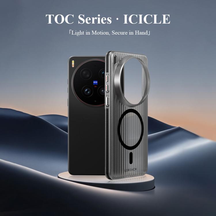 For vivo X300 Ultra LeReach TOC Icicle Series Ice Mist Double-Sided Non-Slip Magnetic Phone Case