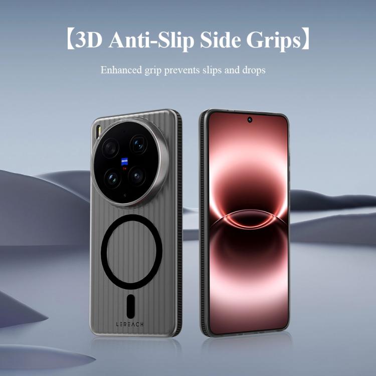 For vivo X300 Ultra LeReach TOC Icicle Series Ice Mist Double-Sided Non-Slip Magnetic Phone Case