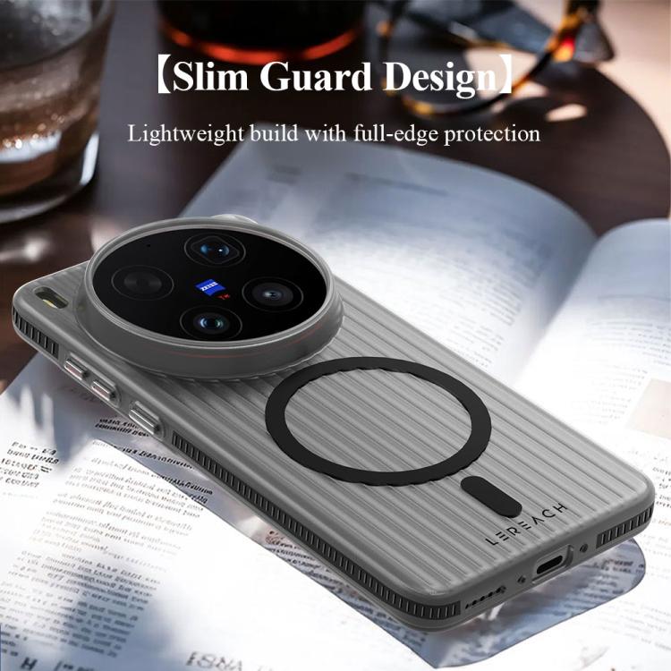 For vivo X300 Ultra LeReach TOC Icicle Series Ice Mist Double-Sided Non-Slip Magnetic Phone Case
