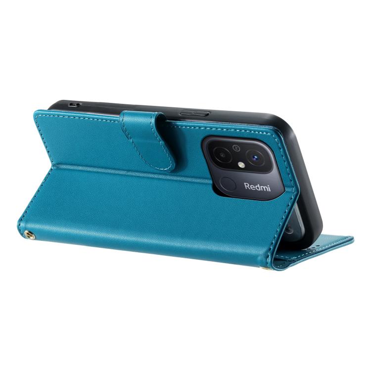For Redmi 12C / 11A / Poco C55 Cute Cats Magnetic Closure Vegan Leather Phone Case with Strap