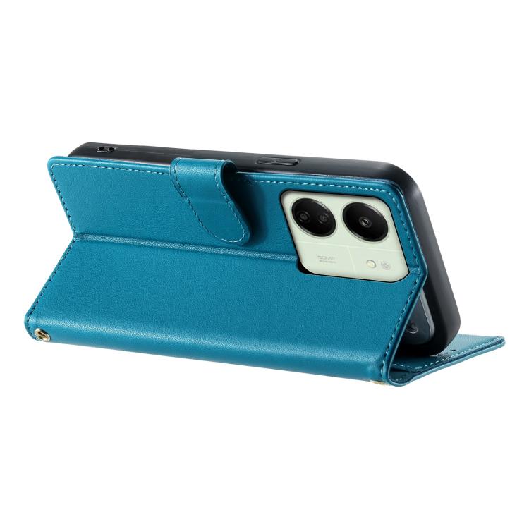 For Redmi 13C / Redmi 13R / Poco M6 5G Cute Cats Magnetic Closure Vegan Leather Phone Case with Strap