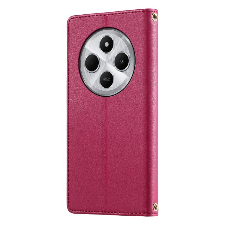 For Redmi 14C 4G / 14R / A4 5G Cute Cats Magnetic Closure Vegan Leather Phone Case with Strap