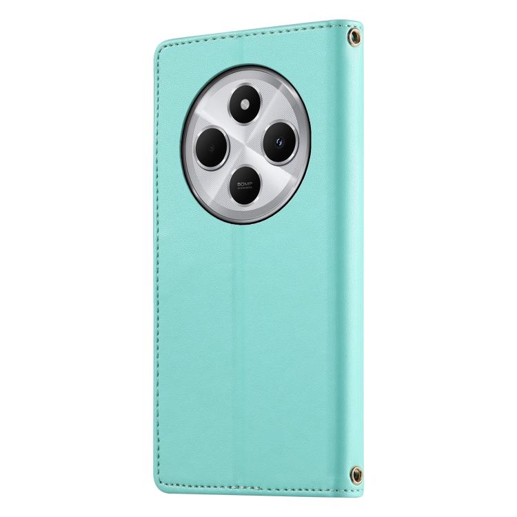 For Redmi 14C 4G / 14R / A4 5G Cute Cats Magnetic Closure Vegan Leather Phone Case with Strap