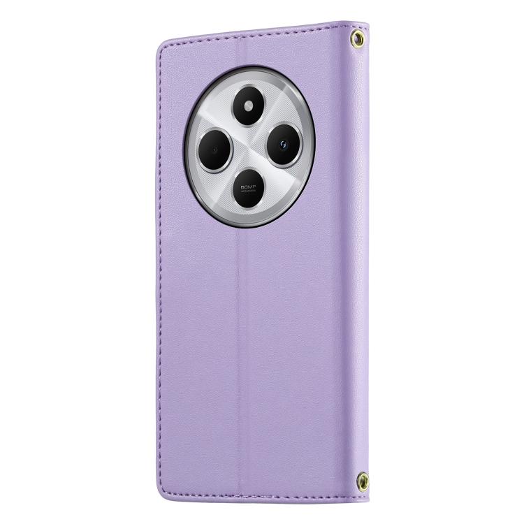 For Redmi 14C 4G / 14R / A4 5G Cute Cats Magnetic Closure Vegan Leather Phone Case with Strap