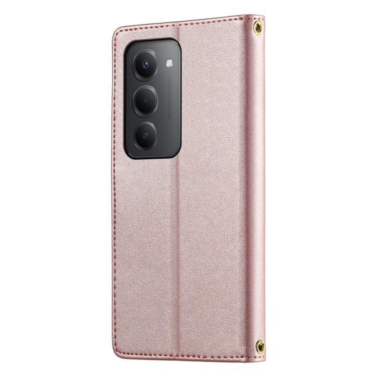 For Redmi 15 5G / 4G EU 171mm Cute Cats Magnetic Closure Vegan Leather Phone Case with Strap