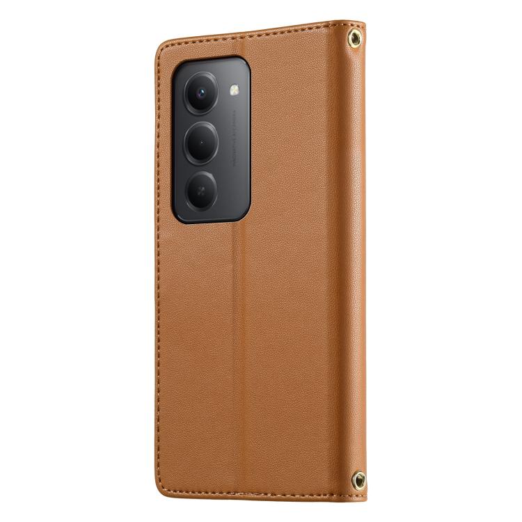 For Redmi 15 5G / 4G EU 171mm Cute Cats Magnetic Closure Vegan Leather Phone Case with Strap