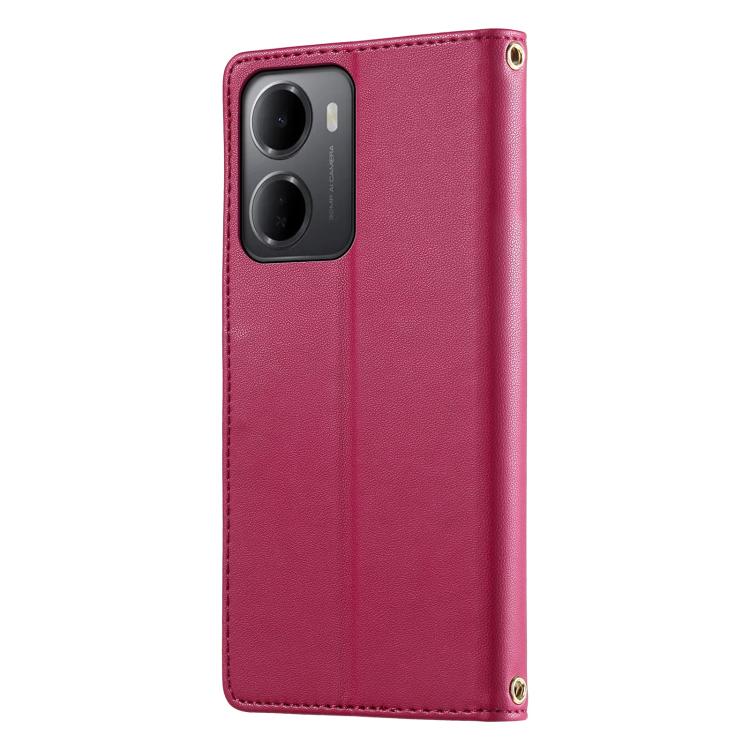 For Redmi 15a 5G Cute Cats Magnetic Closure Vegan Leather Phone Case with Strap