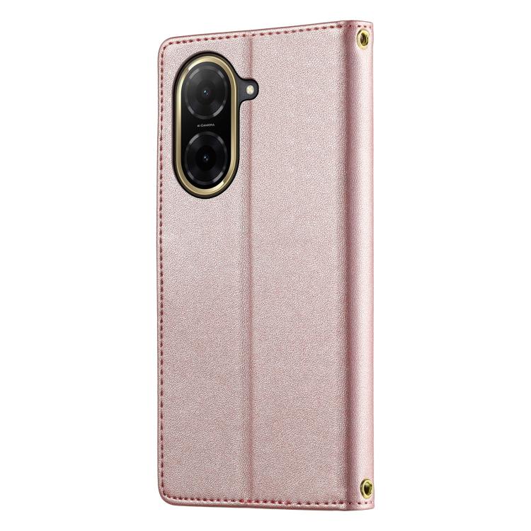 For Redmi A5 4G 171.7mm / Poco C71 Cute Cats Magnetic Closure Vegan Leather Phone Case with Strap