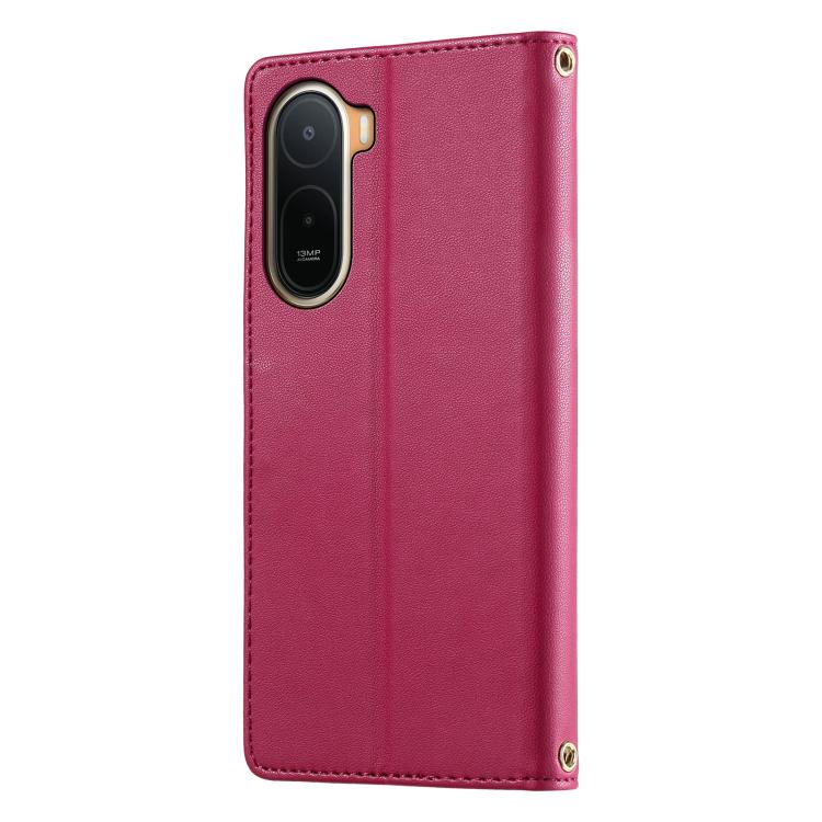 For Redmi A7 Pro 171mm / Poco C85x 5G Cute Cats Magnetic Closure Vegan Leather Phone Case with Strap