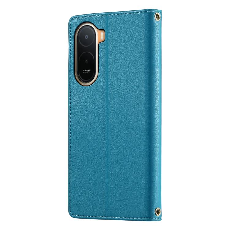 For Redmi A7 Pro 171mm / Poco C85x 5G Cute Cats Magnetic Closure Vegan Leather Phone Case with Strap