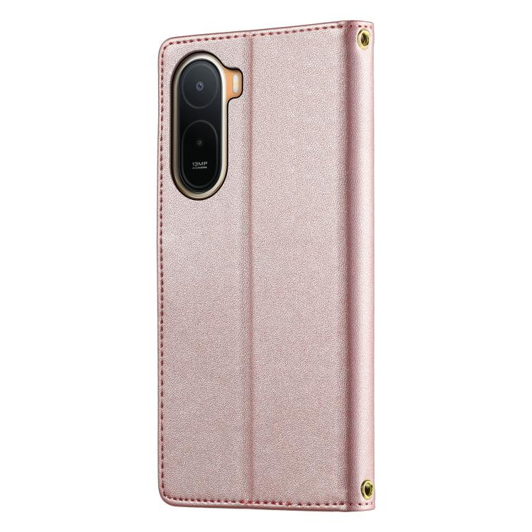 For Redmi A7 Pro 171mm / Poco C85x 5G Cute Cats Magnetic Closure Vegan Leather Phone Case with Strap