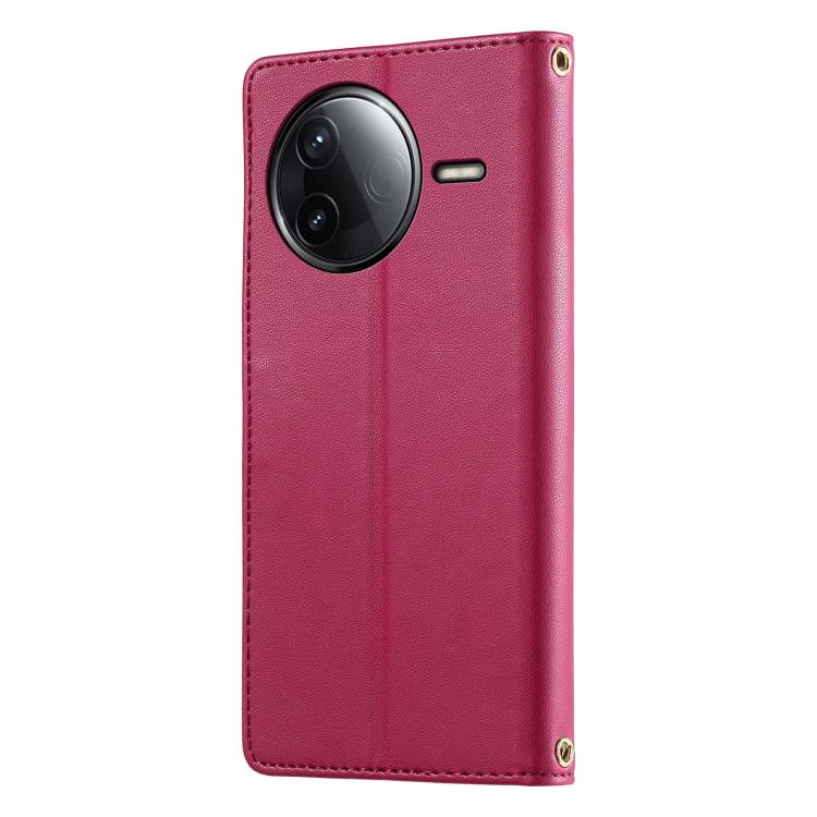 For Redmi K80 / K80 Pro / Poco F7 Pro Cute Cats Magnetic Closure Vegan Leather Phone Case with Strap