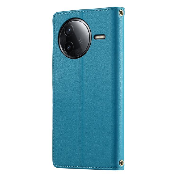 For Redmi K80 / K80 Pro / Poco F7 Pro Cute Cats Magnetic Closure Vegan Leather Phone Case with Strap
