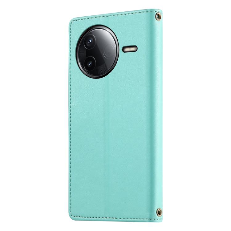 For Redmi K80 / K80 Pro / Poco F7 Pro Cute Cats Magnetic Closure Vegan Leather Phone Case with Strap