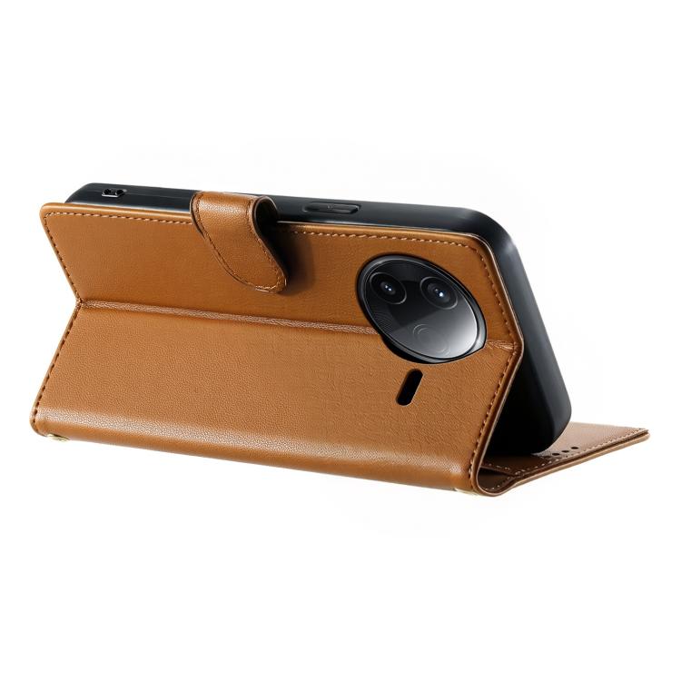 For Redmi K80 / K80 Pro / Poco F7 Pro Cute Cats Magnetic Closure Vegan Leather Phone Case with Strap
