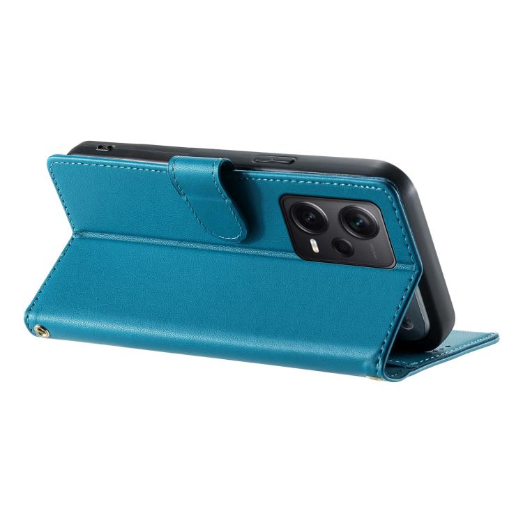 For Redmi Note 12 Pro+ Global Cute Cats Magnetic Closure Vegan Leather Phone Case with Strap