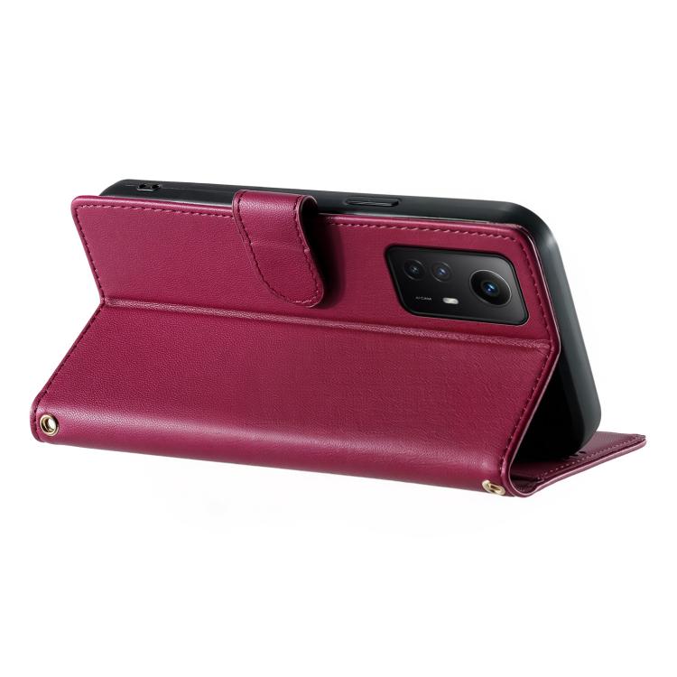 For Redmi Note 12S / Note 11S 4G Cute Cats Magnetic Closure Vegan Leather Phone Case with Strap