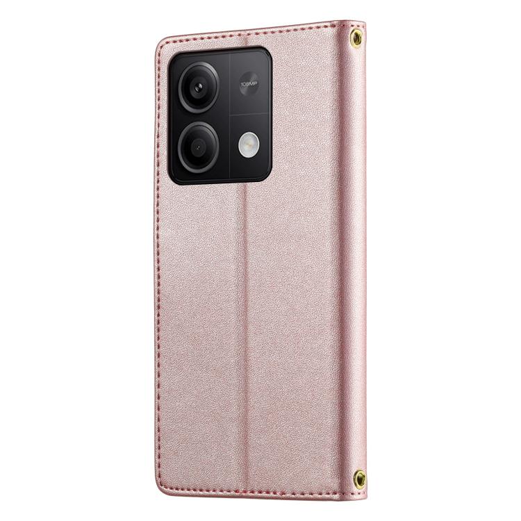 For Redmi Note 13 5G Cute Cats Magnetic Closure Vegan Leather Phone Case with Strap