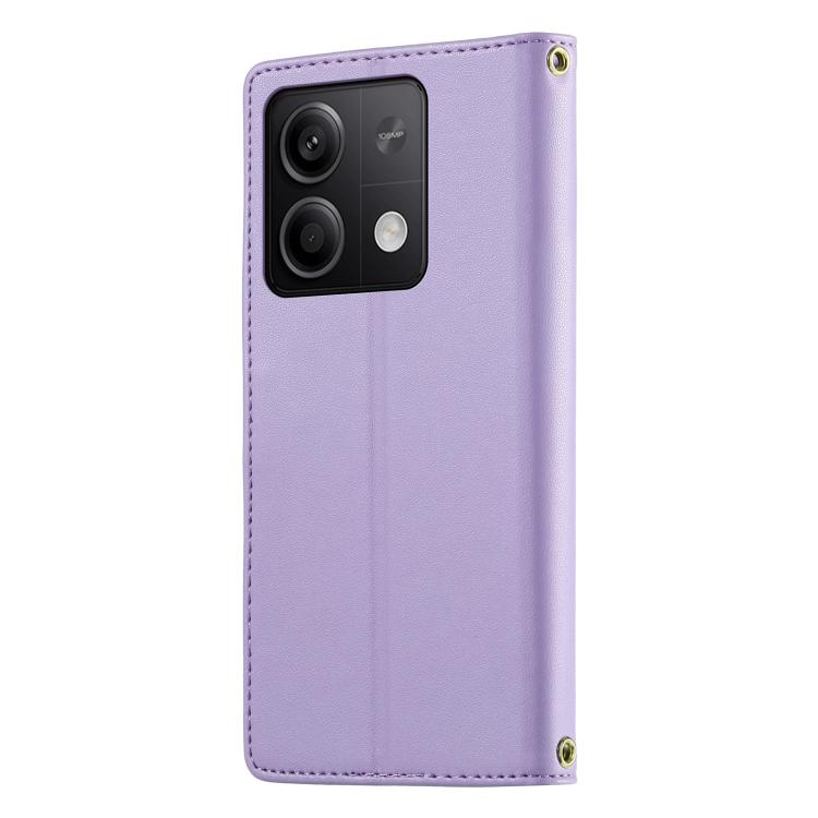 For Redmi Note 13 5G Cute Cats Magnetic Closure Vegan Leather Phone Case with Strap