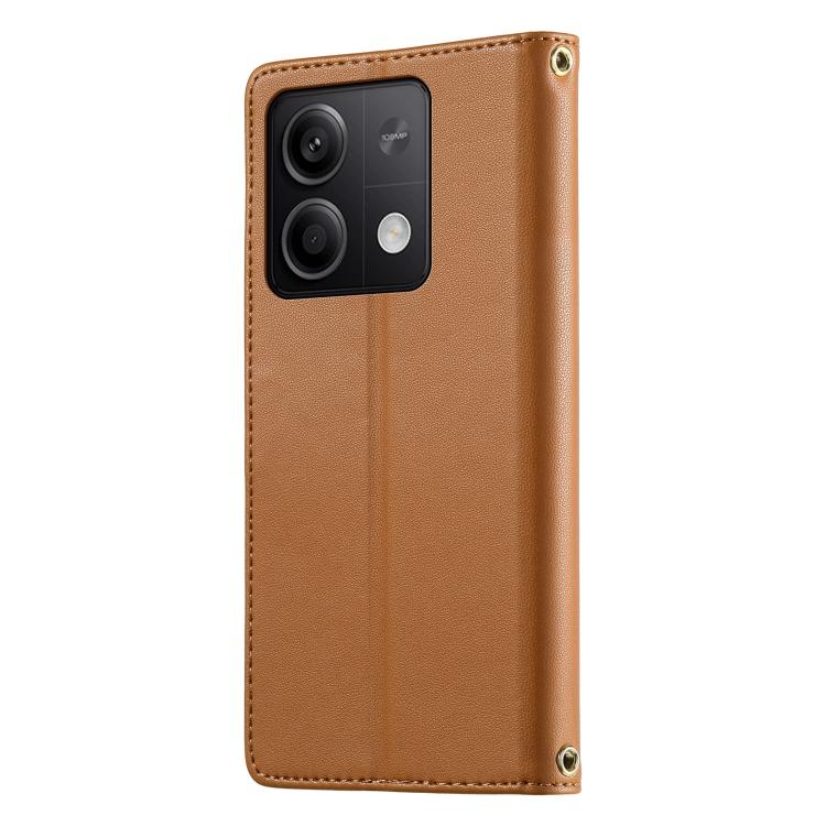 For Redmi Note 13 5G Cute Cats Magnetic Closure Vegan Leather Phone Case with Strap