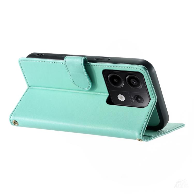 For Redmi Note 13 Pro 5G / Poco X6 Cute Cats Magnetic Closure Vegan Leather Phone Case with Strap